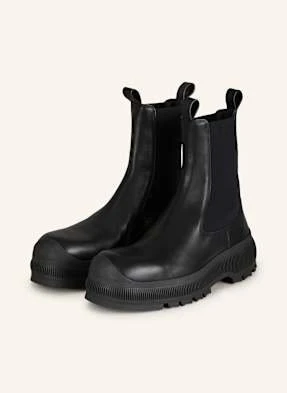Jil Sander Botki Chelsea schwarz
