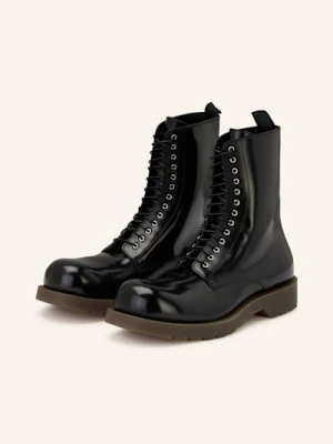 Jil Sander Botki Sznurowane schwarz