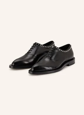 Jil Sander Buty Sznurowane Z Ćwiekami schwarz