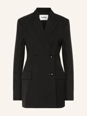 Jil Sander Długi Blezer Z Dodatkiem Jedwabiu schwarz