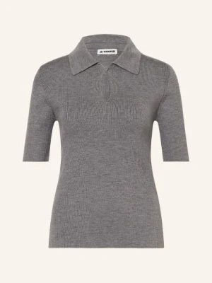 Jil Sander Dzianinowa Koszulka Polo grau