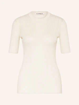 Jil Sander Dzianinowa Koszulka Z Jedwabiu weiss