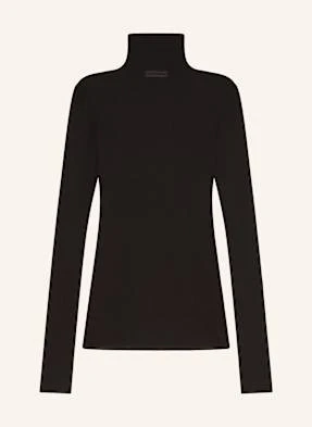 Jil Sander Koszulka Z Długim Rękawem Z Jedwabiu schwarz