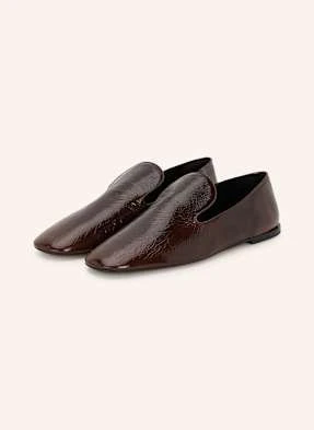 Jil Sander Pantofle Lakierkowane braun