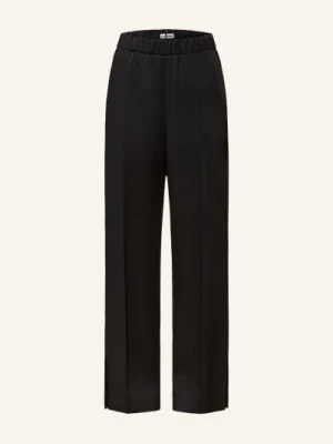 Jil Sander Spodnie Marlena Z Satyny schwarz