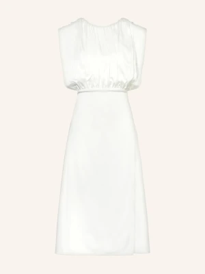 Jil Sander Sukienka Satynowa weiss BIAŁY