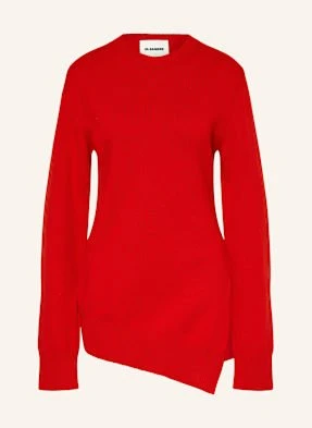 Jil Sander Sweter Z Dodatkiem Kaszmiru rot