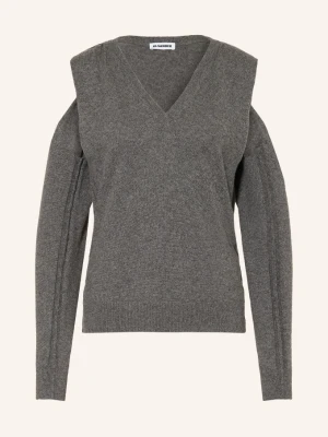 Jil Sander Sweter Z Kaszmiru grau SZARY