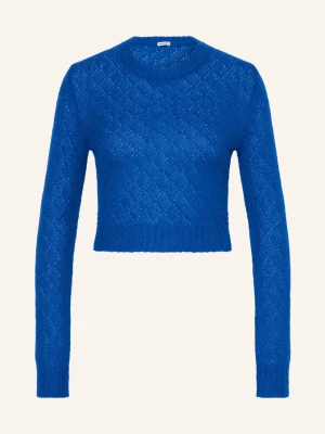 Jil Sander Sweter Z Moheru I Jedwabiu blau NIEBIESKI