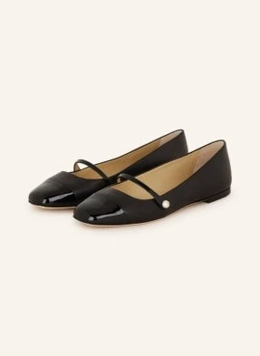 Jimmy Choo Baleriny Mary Jane Elisa Z Perełkami schwarz