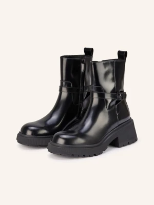 Jimmy Choo Botki Motocyklowe Conny Flat schwarz CZARNY