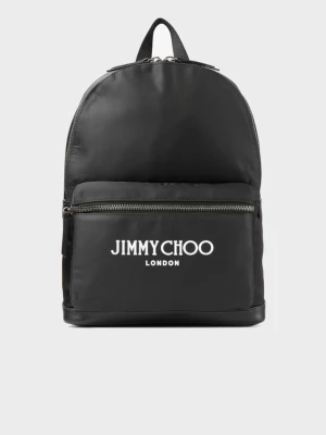 Jimmy Choo Czarny plecak z kontrastowym logo