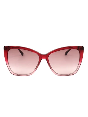 Jimmy Choo Damskie okulary przeciwsłoneczne w kolorze czerwono-złoto-jasnoróżowym rozmiar: 58