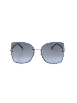 Jimmy Choo Damskie okulary przeciwsłoneczne w kolorze niebieskim rozmiar: 62