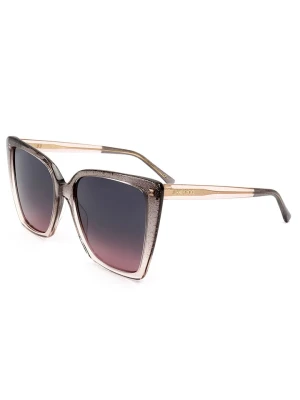 Jimmy Choo Damskie okulary przeciwsłoneczne w kolorze szaro-granatowym rozmiar: 56