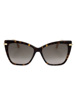 Jimmy Choo Damskie okulary przeciwsłoneczne w kolorze złoto-brązowym rozmiar: 57