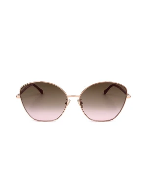 Jimmy Choo Damskie okulary przeciwsłoneczne w kolorze złoto-jasnobrązowym rozmiar: 63