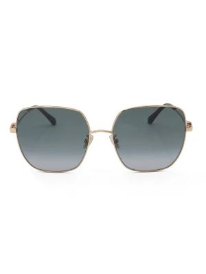 Jimmy Choo Damskie okulary przeciwsłoneczne w kolorze złoto-niebieskim rozmiar: 60