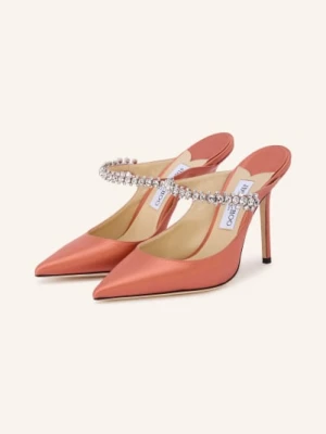 Jimmy Choo Klapki Bing Z Kamieniami Ozdobnymi orange