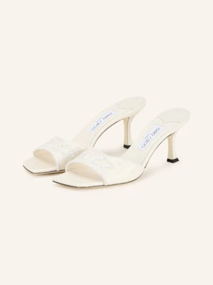 Jimmy Choo Klapki Typu Mules Skye weiss