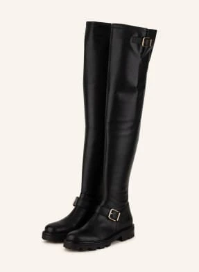 Jimmy Choo Kozaki Za Kolano Biker Ii schwarz