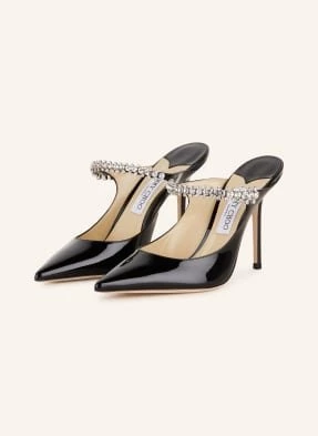 Jimmy Choo Mules Bing 100 Z Ozdobnymi Kamykami schwarz