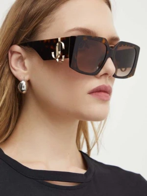 Jimmy Choo okulary przeciwsłoneczne damskie kolor brązowy 0JC5006U