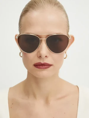 Jimmy Choo okulary przeciwsłoneczne damskie kolor złoty 0JC4002B
