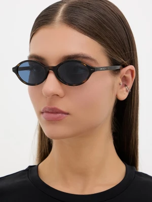Jimmy Choo okulary przeciwsłoneczne okrągłe damskie brązowy