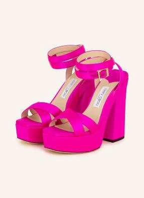 Jimmy Choo Sandały Na Platformie Gaia 140 pink