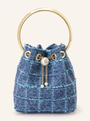 Jimmy Choo Torba Typu Pouch Bon Bon Z Ozdobnymi Koralikami blau