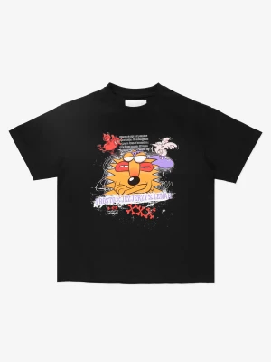 JJ Lenar t-shirt bawełniany czarny PROSTO