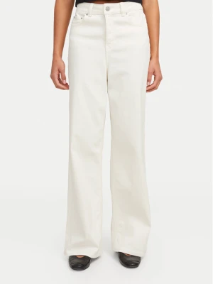 JJXX Jeansy Tokyo 12269078 Écru Wide Leg Kremowy