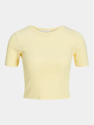JJXX T-Shirt Florie 12217164 Żółty Slim Fit