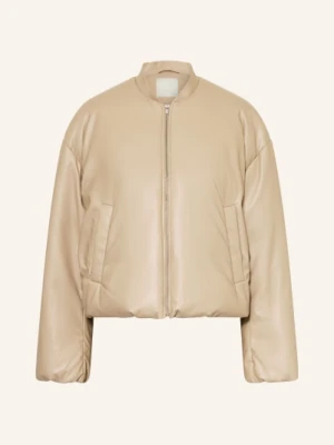 Jnby Kurtka Puchowa Imitująca Skórę braun