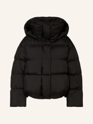 Jnby Kurtka Puchowa Z Odpinanym Kapturem schwarz