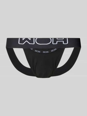 Jockstrap o kroju slim fit z wyhaftowanym logo model 'Fun' WOH