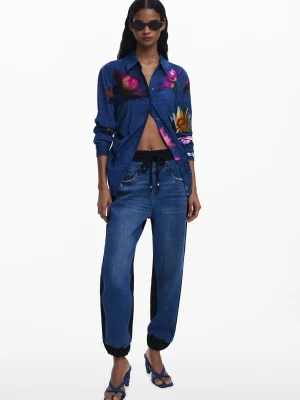 Jogger jeans z kontrastem Desigual