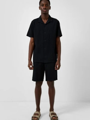 Jogger Short Seersucker QS czarny