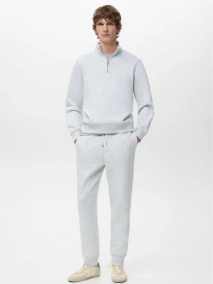 Joggery bawełniane z elastycznym pasem jasnoszary - Mężczyzna - - MANGO MAN