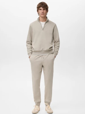Joggery bawełniane z elastycznym pasem piaskowy - Mężczyzna - - MANGO MAN