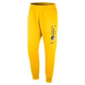 Joggery męskie Nike NBA Golden State Warriors Club Courtside - Żółty