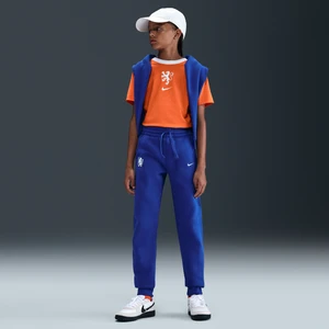 Joggery piłkarskie z dzianiny dla dużych dzieci (chłopców) Nike Chelsea F.C. Club - Niebieski