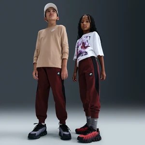 Joggery z dzianiny dla dużych dzieci Nike Air - Czerwony