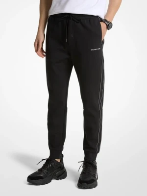 Joggery z mieszanki bawełny z taśmą z logo Michael Kors CZARNY (Czarny)