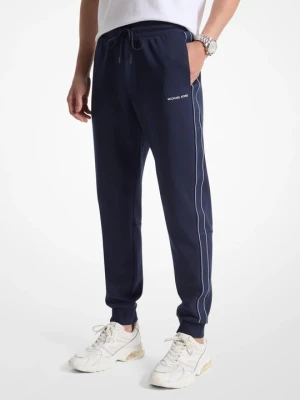 Joggery z mieszanki bawełny z taśmą z logo Michael Kors PÓŁNOC (Niebieski)