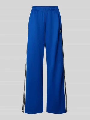 Jogpants w styl retro z elastycznym pasem Karo Kauer Królewski niebieski