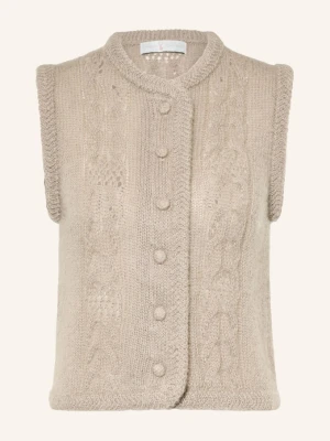Johann & Johanna Kamizelka Z Dzianiny Z Moherem beige