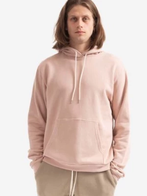 John Elliott bluza bawełniana Beach Hoodie męska kolor różowy z kapturem gładka B121B00711A-ROZOWY