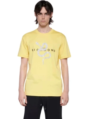 John Richmond, Regularna Koszulka z Logo Yellow, male,